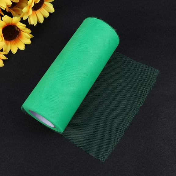 ORDDIART Tulle Fabric Roll For Decoration And Sewing 1Pack 118x6in Polyester Grass Light Green Netting