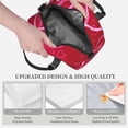 thumbnail image 5 of DouZhe Lunch Bags for Women and Men, Romance Valentine Pink Love Heart Prints Reusable Portable Insulated Cooler Waterproof Lunch Tote Bag for Travel Work School Picnic, 5 of 7