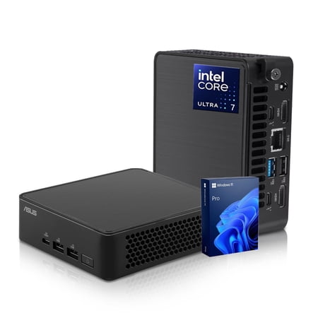 NUC NUC 14 Pro Mini Desktop, Intel Core Ultra 7 155H, 16GB DDR5, 512GB SSD, Wi-Fi 6E, Windows 11 Pro, Black