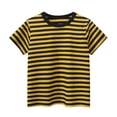 thumbnail image 1 of T-shirt d'Été à Rayures Col Rond Manches Courtes pour Enfants, 1 of 3