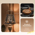 thumbnail image 4 of Small  Lamp Shade For Table Lamps 6X10X7.5", AEELLEEA  Metal  Floor Lampshades With Tree Pattern, Medium  Black Barrel Lamp Shades Cover For Home Decoration Spider, 4 of 8