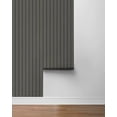 thumbnail image 6 of NextWall Stacy Garcia Home Faux Wooden Slats Peel and Stick Wallpaper (Charcoal), 6 of 7