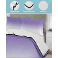 thumbnail image 4 of Quilts Twin Size, Purple White Ombre Soft Comforter Bedding Set for Bed, Purple Gradient Color Modern Abstract Art Lightweight Quilted Bedspread with Pillow Cover(2 Pieces) for All Season, 68x86 Inch, 4 of 6