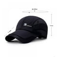 thumbnail image 2 of Prettyui Cotton Polyester Mesh Cap Baseball Cap Quick Dry Anti-UV Adjustable Hats Outdoor Running Golf Tennis Fishing Hiking Beach Sportswear Accessories for Men Women, 2 of 6