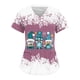 thumbnail image 1 of Uniforme de Enfermería de Navidad para mujer, blusa de trabajo, camiseta de manga corta con cuello en V, ropa de enfermería, Tops de túnica para enfermeras, 1 of 5