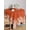 Orange, variant on Aqua Coastal Coral Table Cloth, White Ocean Marine Sea Nautical Beach Waterproof Tablecloth for Square Tables, Reusable Washable Fabric Table Cover for Restaurant Kitchen Dining Tables 54"x54"