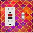 thumbnail image 1 of Metal Light Switch Plate Outlet Cover Mermaid Red Purple MER011, 1 of 13