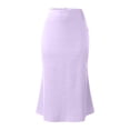 thumbnail image 4 of MIXUE Skirts For Women Summer Solid Color High Waist A Line Elegant Casual Midi Skirt Outwear,Purple,L, 4 of 5