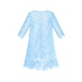 thumbnail image 3 of Girls Dress Lace Wave Hem Blue Elegant Party 6 Years, 3 of 5