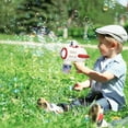 thumbnail image 2 of yeacher Astronaut-Themed Bubble Blaster Toy - Dual Pack with LED Lights, 360° Rotation, and Fast Bubble Output for Kids (Space Blue & Rocket Red), 2 of 6