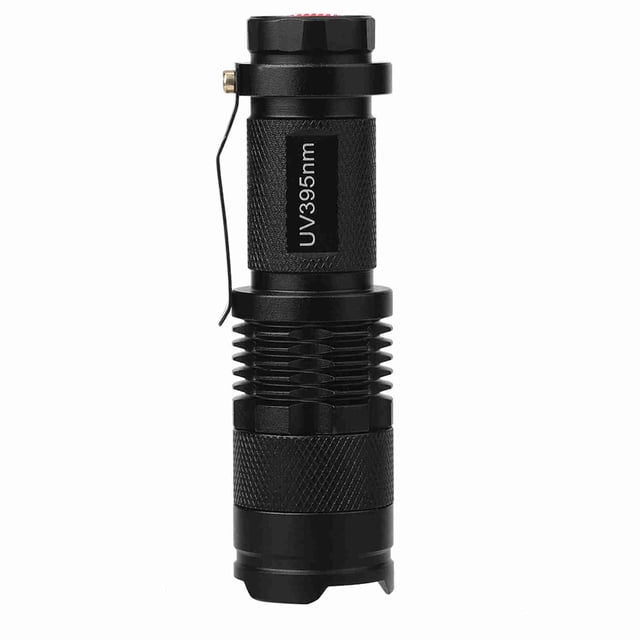 Linterna LED ultravioleta ultra, luz negra, lámpara de inspección, antorcha de 395 nm