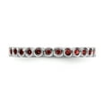 thumbnail image 4 of 925 Sterling Silver Stackable Expressions Garnet Ring Size: 6; for Adults and Teens; for Women and Men, 4 of 5