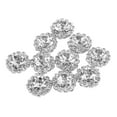 thumbnail image 1 of Crystal Rhinestone Button Flat back Decoration DIY 15mm 10 Pcs Clear, 1 of 8