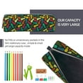 thumbnail image 5 of Cauagu Pineapple Fruit Colorful Print Leather Pencil Pen Case - Stationery Bag Portable Stationery Bag Big Capacity Pencil Pouch Cosmetic Organizer Bag for Men & Women, 5 of 7