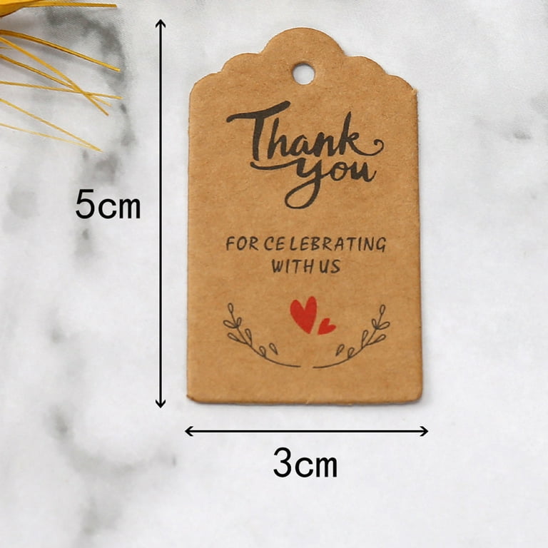 200pcs Thank You Tags Decorative Gift Tags Wedding Goodies Tags Party Gift  Tags 