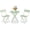 Green, variant on Memoryfield 3-Piece Patio Folding Bistro Set for 2, Metal Bistro Table and Chairs, for Balcony, Patio, Yard, Garden, Pink