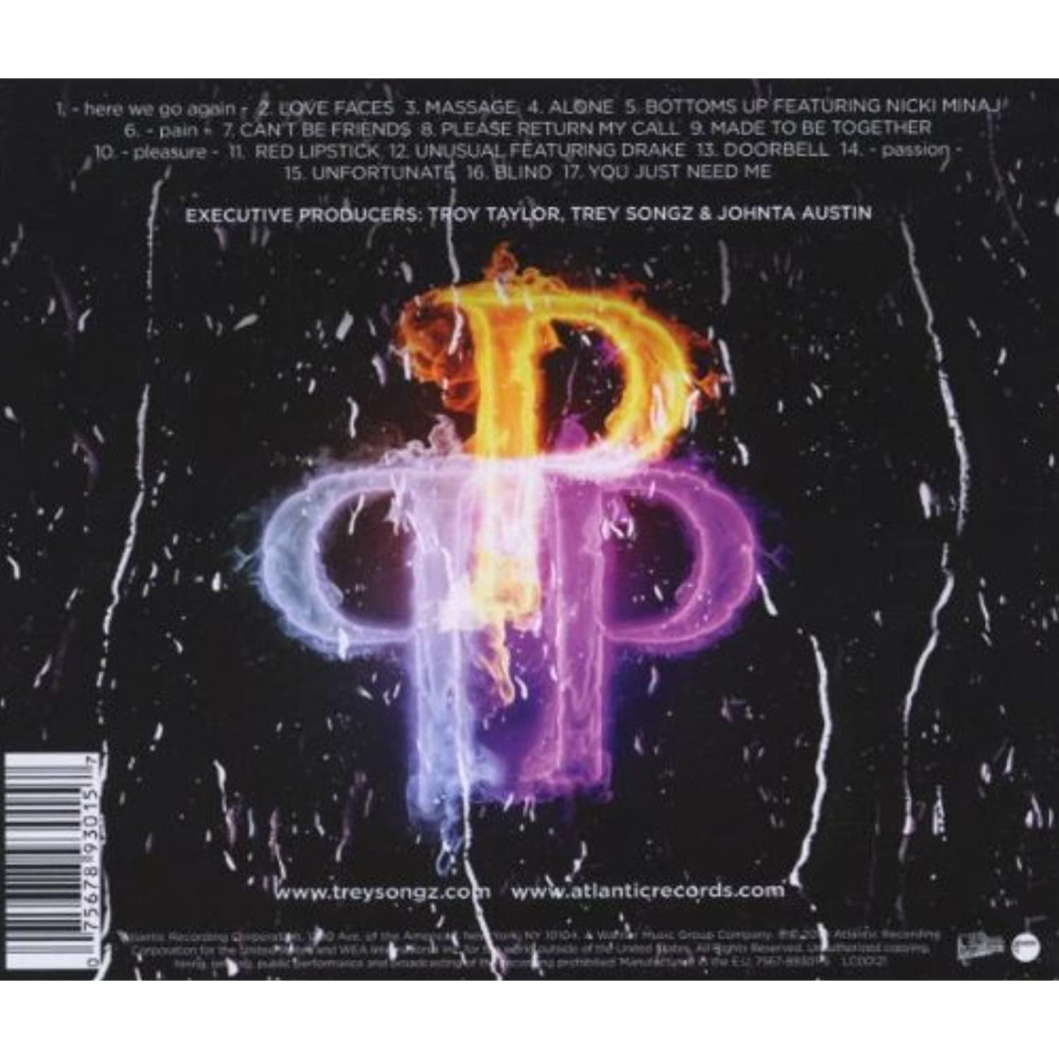 Trey Songz, Passion, Pain and Pleasure, CD, 2010, R&B Album