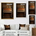 thumbnail image 4 of Designart "Rustic Melodies Of The Vintage Piano II" Music Floater Framed Wall Art Living Room, 4 of 5