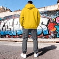 thumbnail image 5 of Chiccall Mens Sweatsuit 2 Piece Drawstring Kangaroo Pocket Hoodie Elastic Bottom Elastic Waist Cargo Sweatpant Outfits Fall Winter Warm Loose Fit Casual Athletic Sets, 5 of 6