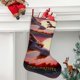 thumbnail image 2 of Guardián del Dragón Tema: Calcetines de Navidad, fino lino blanco para colgar en escaleras y chimenea, decoración navideña para el hogar, regalo de Navidad.54cm×38cm, 2 of 5