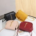thumbnail image 3 of HMSHA New Golden Tassel Double Layer Semi Circle Solid Color One Shoulder Saddle Bag Fashion Casual Women Small Bag, 3 of 6