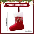 thumbnail image 3 of olkpmnmk Plush Christmas Tree Hanging Ornament, Soft Christmas Stockings with Hanging Loop, Vintage Christmas Stockings, Painted Fabric Ornament For Home Tree, Wall, Door Display Decor, 3 of 4