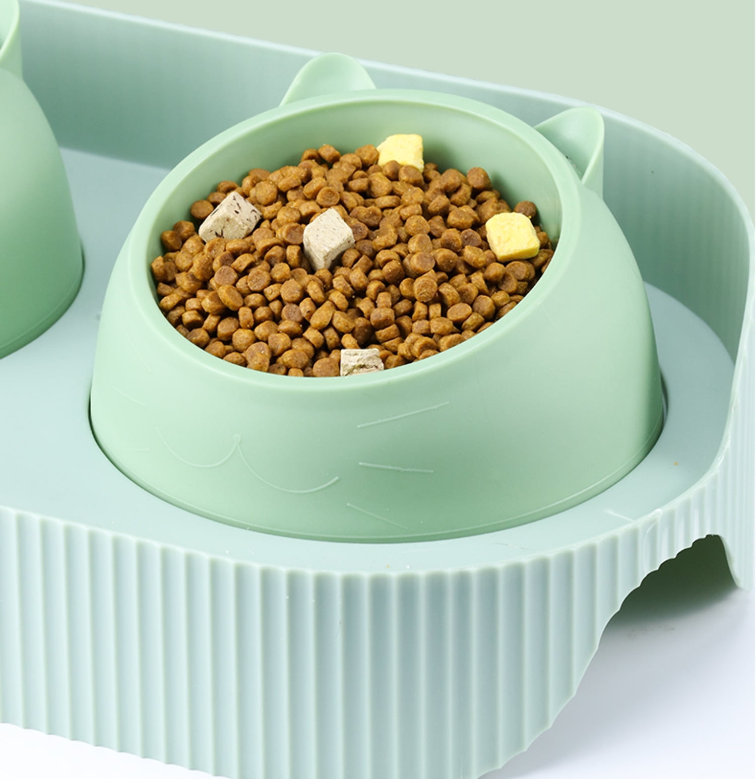 Ceramic Food and Water Bowl Station for Cats