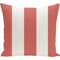 Simply Daisy Stripe Print Decorative Pillow, 16" x 16", Orange