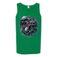 thumbnail image 2 of Wild Bobby, God Is My Judge Smokey Gray Skull Dark Pop Culture Mens Graphic Tank Top, Kelly, Small, 2 of 3