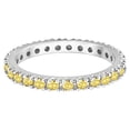 thumbnail image 2 of Fancy Yellow Canary Diamond Eternity Ring Band 14K White Gold (0.51ct), 2 of 5