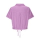 thumbnail image 4 of Camisa de manga corta con solapa y botones para mujer, top de playa con bolsillo, poliéster ligero, versátil para ocasiones informales y al aire libre, 4 of 6