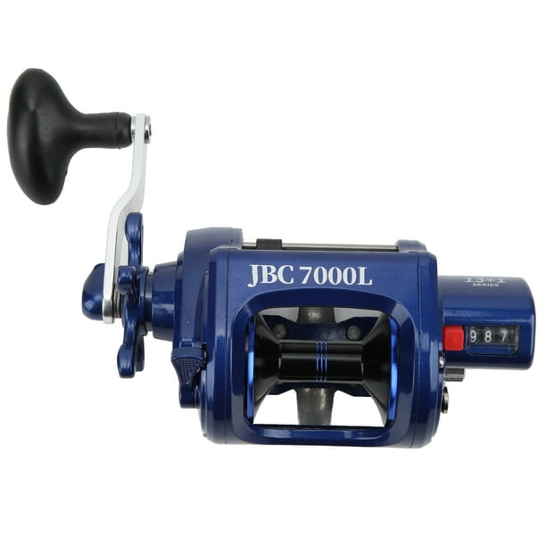 Line Counter Reel, Fishing Reel Powerful High Strength Operate Aluminum  Alloy 4.3:1 Speed With Line Counter For Sea Fishing JBC7000L