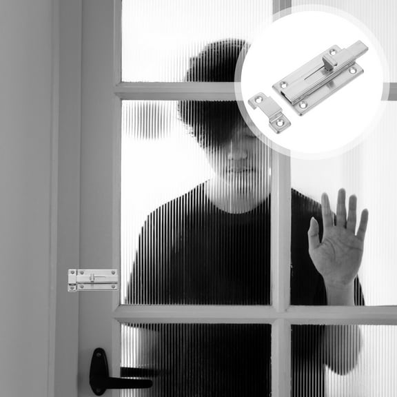 Niceauty 2 Sets Safety Door Lock in Silver for Families and Houseowners