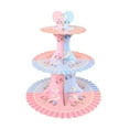 thumbnail image 1 of KAKOWELY 1PC Party Desktop Cake Display Stand Multi-layer Dessert Display Rack Gender Revealed Cake Rack Creative Three-tier Cake Rack for Wedding Birthday Evening Supplies,11.81"X11.81"X12.01", 1 of 4