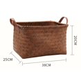 thumbnail image 4 of Shoreew Storage Basket Woven Great Load Bearing Handles Flexible Pressure Resistant Large Capacity Smooth Outdoor Vegetable Fruit Toys Storage Basket Laundry Picnic Basket, 4 of 6