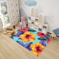 thumbnail image 3 of Floral Rugs for Living Room - 5x7 Rug - Floral Rug - Tropical Plant Area Rug - Girls Colorful Flower Rugs - Multicolor Carpet, 3 of 7