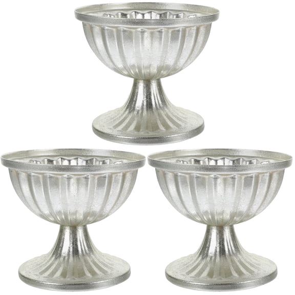 3pcs Metal Rustic Vase Retro Metal Vase Vintage Vase Flower Arrangement Container for Table