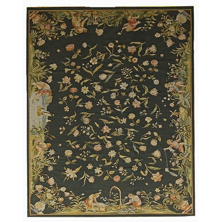 Aubusson Area - Pasargad Aubusson Hand-Woven New Zealand Wool Area Rug