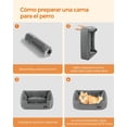 thumbnail image 2 of Cama para Perros Feandrea Gris Claro Bordes Elevados para Perros Pequeños, 2 of 9
