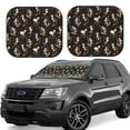 thumbnail image 6 of Kdxio Jumping Skull Print 2-Piece Sun Shade Front Windshield - Foldable Car Front Window Sunshades for Most Sedans SUV Truck, 6 of 6