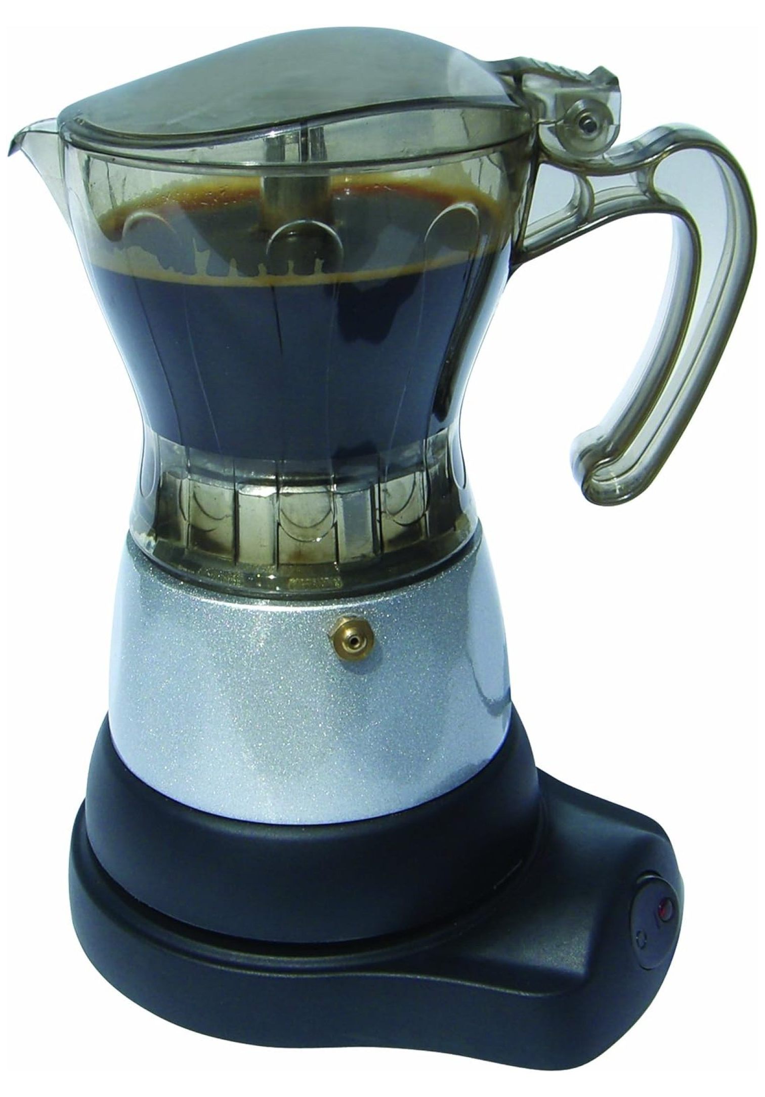 BC-90264 6-Cup Electric Coffee Maker, Clear and Silver
