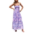 thumbnail image 2 of Qiylii Women Summer Beachwear Dress, Strapless Pleated Elastic Chest Floral Cake Dresses for Female, 2 of 9