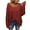 Red, variant on Sherrylily Womens V Neck Oversized Pullover Tops Long Sleeve Knit Loose Sweater