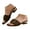 Coffee, variant on Slides for Women Square Open Toe Flat Sandals Vacation Summer Casual Slip on Shoes Coffee 9