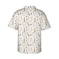 thumbnail image 3 of Goofa Purple Flower Rabbit Hawaiian Shirt for Men, Unisex Summer Beach Casual Short Sleeve Button Down Shirts,Aloha Tropical Floral print shirt-Small, 3 of 9