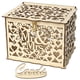 thumbnail image 2 of Xihbxyly Caja de Madera para Tarjetas de Boda, Diseño de Cerradura Vintage, Caja de Regalo para Hacer Dinero, Decoración Elegante para Bodas, Cumpleaños y Eventos Especiales, Tamaño 20 X 18 Cm, Inclu, 2 of 2