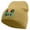Khaki, variant on Lucky Boy Embroidered 8 inch Acrylic Short Blank Beanie - White OSFM