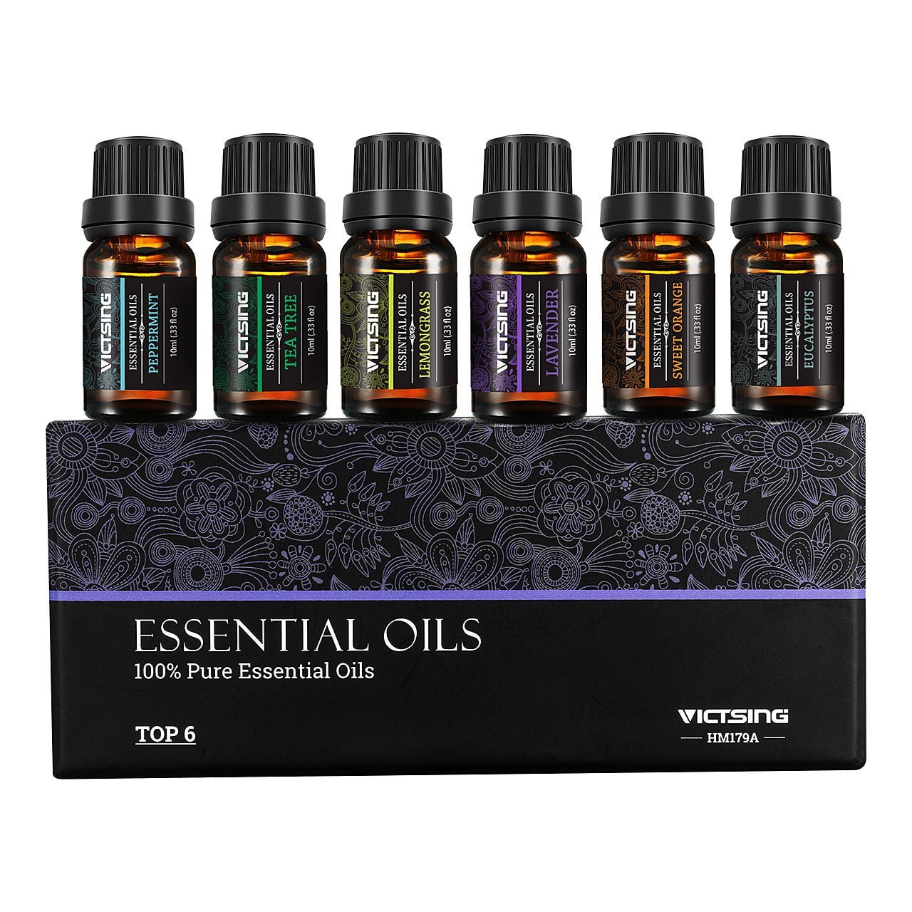 VicTsing Essential oils, TOP 6 Pure Aromatherapy Oils Set, Essential
