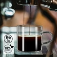 thumbnail image 3 of Espresso Cups Set of 2, Espresso Shot Glass 4.3 OZ, Glass Expresso Shots Cup Small Coffee Cup with Handle, Espresso Accessories, 3 of 6