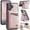 Rosegold, variant on Allytechgroup 2 In 1 Wallet Case for iPhone 16, PU Leather Magnetic Case with Detachable Cards Holder Support Wireless Charging Full Body Protector Cover for iPhone 16, Black